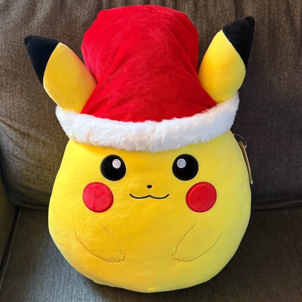 Pokémon Christmas Hat Pikachu Squishmallows 14 inch Brand New with Tags Pokemon
